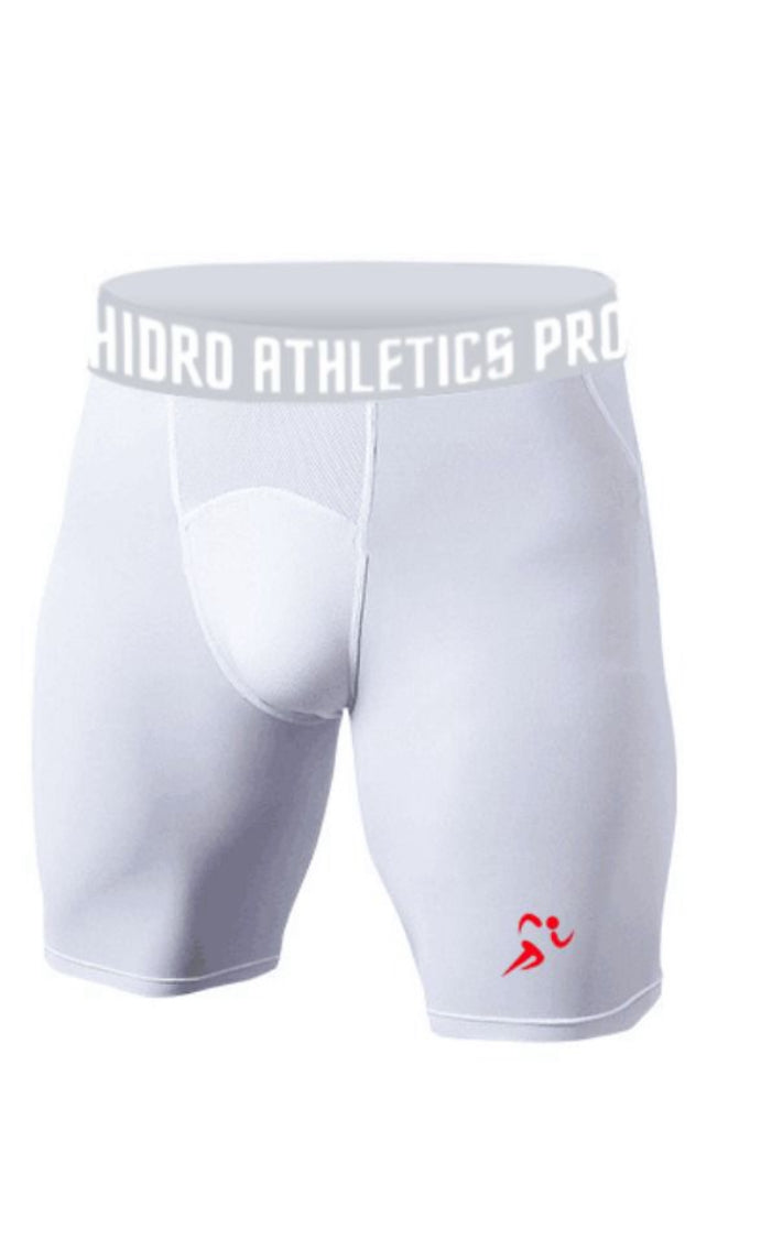 Hidro Athletics Pro White Compression Shorts